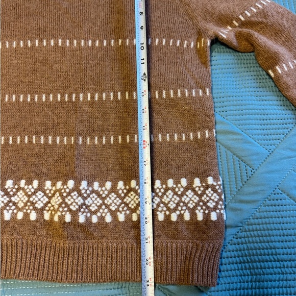 J. Crew Tan Knit Sweater with cream details. Size S - Picture 8 of 8